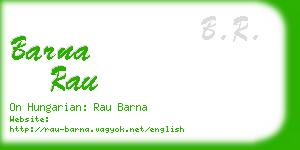 barna rau business card